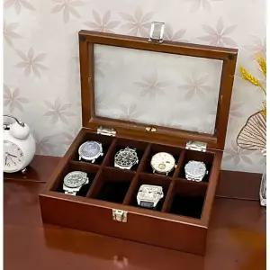 시계보관함 원목 브라운 케이스 손목시계 거치대 8칸 월넛