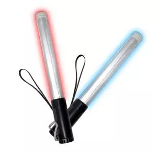 2색 후레쉬기능 야간작업 주차 교통정리용 주차봉 도로공사 안전봉 유도봉 비상