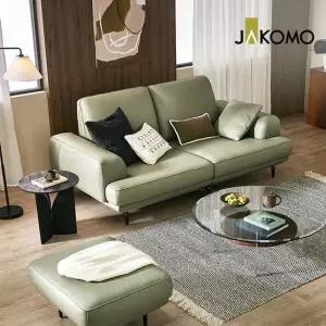 디뮤어 스윙 3인 기능성 럭스 통가죽 천연면피 소가죽 소파+스툴