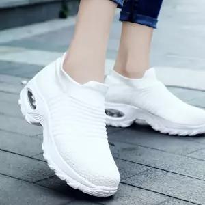 삭스 스타일 니트 워킹화 스니커즈 패션 여자 운동화 ZQL6+9dMB