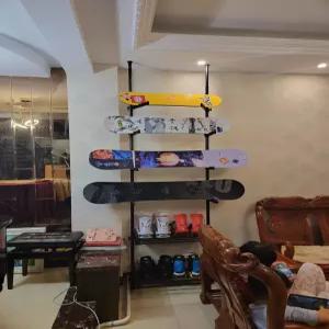 스노우보드 거치대 실내 벽걸이 수납 선반 보관대 롱보드