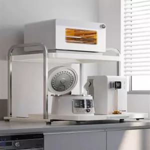 슬라이드 레일선반 밥솥 주방 거치대 수납장 보관함 다이소 밥솥대 전자레인지