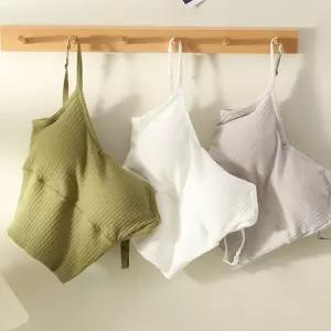 민소매 썬크 캠 이너 나시티 여름 슬리브리스 크롭탑