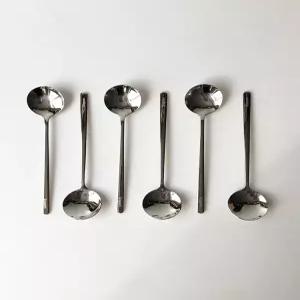 캠핑용숟가락 2 개 귀여운 디저트 손잡이 차 긴 우유