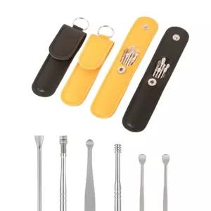 귀이개 6종세트 귀지제거 귀후비개 가죽케이스 GQy7+7YYw