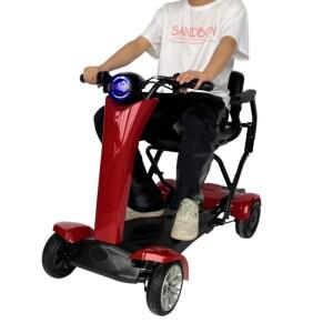 자동 접이식 전동 스쿠터, 노인  장애인용 듀얼 모터, 36V 500W 경량 4륜 이동