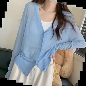 얇은가디건 3컬러 여름 시원한 소재 시스루 가디건