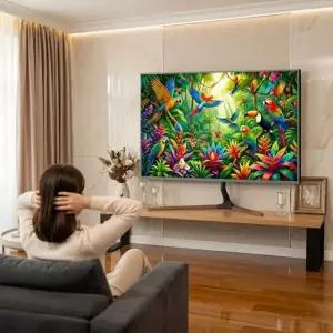 탁상형 낮은 티비 스탠드 좌우회전 높이조절 거치대 177cm(70인치)