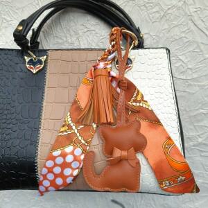 땋은 밧줄 거울 걸이 고급 키체인 펜던트 고양이 장식품 휴대폰 핸드폰 가방 액세서리에 적합