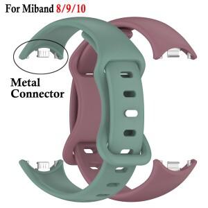 샤오미호환 미 밴드 10 9 8용 실리콘 스트랩  NFC 스포츠 고무 팔찌  스마트 8