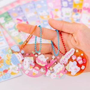 크리에이티브 토끼 곰 귀여운 DIY 일기 장식 씰링 앨범 로트당 90 개