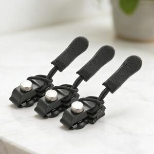 지퍼 교체 키트 3개 탈부착 가능 범용 풀러 바느질 필요 없는 수리 코트 의류 청바지용