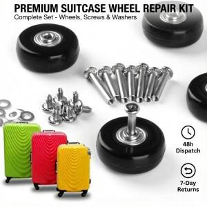 범용 여행가방 교체용 바퀴 축 수리 키트 무소음 고무 캐스터 40mm 부품 도구