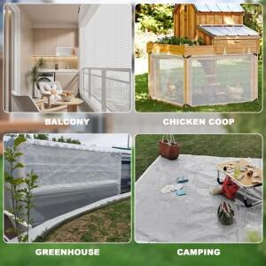 0.35mm 메쉬 강화 가제보 캐노피 PE 방수포 필름 정원 다육식물 덮개 발코니 울타리 스크린 네트