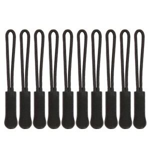 5/10/20개 지퍼 헤드 연장 코드 태그 슬라이더 로프 풀러 엔드 락 클립 버클 가방 야외용