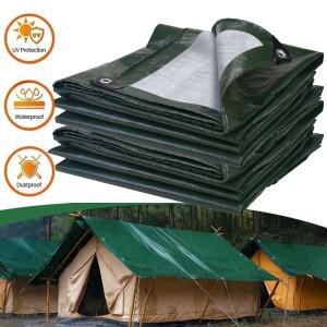 방수 타포린  두꺼운 고강도 방수포  보강된 고리형 포함  장작  지붕  캠핑  파티오  수영장  보트  덤프