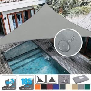 방수 정원 그늘 항해 직각 삼각형 캐노피 (밧줄 포함) UV 블록 파티오 차양 선 스크린 태양 대피소