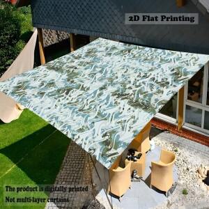 1개 블루 그레이 추상 카모 패턴 야외 캐노피 휴대용 사계절 그늘막(정원/파티오/파티/해변/피크닉/정원용)