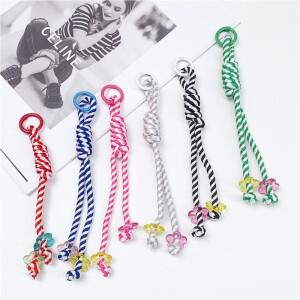 패션 가방 펜던트 범용 휴대 휴대폰 매는 밧줄 컵 키 액세서리 도파민 컬러 DIY 짠