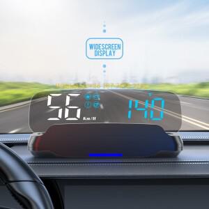 Wii호환YII 미러 HUD C7B Obd2 속도계 디지털 미터 디스플레이 자동차 전마그네틱기 헤드업 게이지