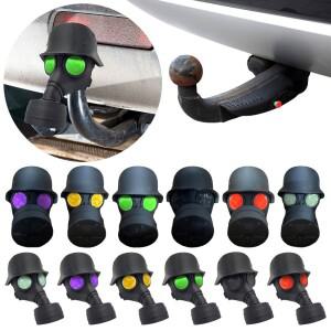 2개의 재미있는 가스 마스크 헬멧 트레일러 히치 커버 볼 수신기 튜브의 녹 방지에 도움을 줍니다.