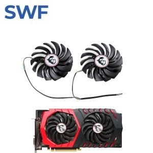 2피스 PLD10010S12HH 냉각 팬 msi호환 RX 470 480 570 580 GTX 1080 Ti 게임용 그래픽 카드 쿨러 10010B