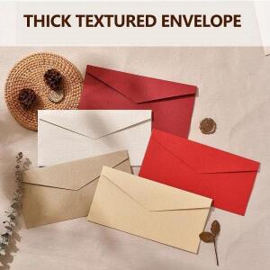 청첩장용 비즈니스 봉투, 고급 질감 문구 보관 50