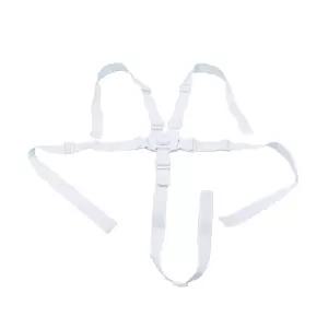 범용 화이트 5 포인트 하네스 벨트 안전 하네스 안전 벨트 하이 체어 및 유모차용 조절 가능한 하네스 스트