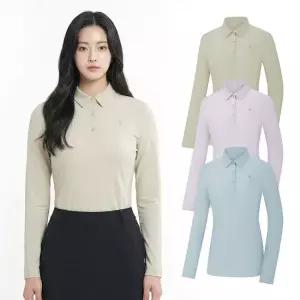 무료배송[비티알공식]여성 냉감 신축성 골프 PK 긴팔 카라 티셔츠