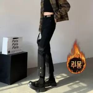 여자 바지 일자핏 청바지 파이프 치귤 핏예쁜 기모 하이웨스트 스판 일자 슬림핏 인기1