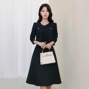 시크라인 ~XXL까지 테니르 레이어드 자켓 벨트 원피스 봄 가을 오피스룩 하객룩 데이트룩 모임룩 미시룩 빅