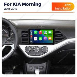7인치안드로이드오토 KIA PICANTO MORNING 2011 2016 무선 네비게이션 CARPLAY AUTORADI 올인원 플레이어 GPS 라디오 멀티미디어 차량용 스테레오