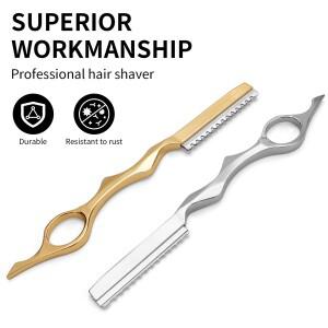 전문 2-in-1 헤어 가위 세트 이발사 면도기 가장자리 이발 가위 가위 미용사 용 헤어 스타일링 스타일링 도