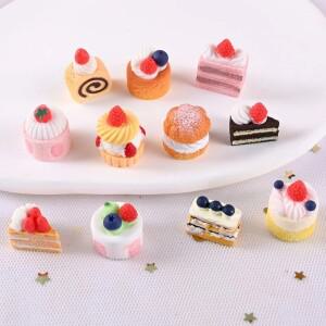 1/12 스케일 소형 인형 집 음식 크림 디저트 빵 쿠키 모델 BJD Blyth 인형 액세서리 완구