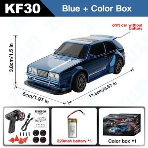 HSOH KF30 1/43 스케일 RC 드리프트카 (자이로 스태빌라이저 탑재) 4륜 구동 고속 무선 조종 장난감 자동차