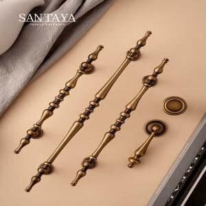 산타야 앤틱 황동 손잡이 브러시드 브론즈 주방 캐비닛 옷장 서랍 가구