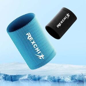 아이스 실크 폴리에스테르 손목 랩, 블랙 블루 그린 레드 탄성 손목 슬리브, 스포츠 손목 밴드, 요가, 신제