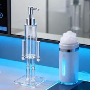 디스펜서 액체 비누 병 수동 압착 로션 리필 가능 샴푸 핸드 크리스마스 장식 호두까기 인형