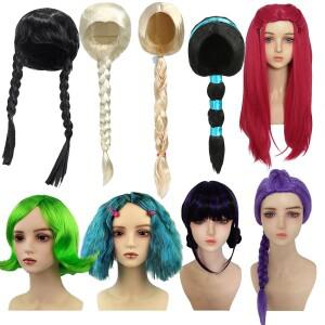 여아 공주 의상 액세서리 어린이 엘사 웨즈데이 라푼젤 자스민 루미 미라 조이 슬픔 질투 가발 헤드웨어