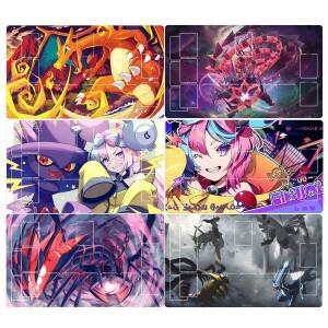 Ptcg 트레이너 Iono 카드 배틀 테이블 매트, 리자몽 싱글 플레이어 보드 게임 애니메이션 선물 장난감, 600