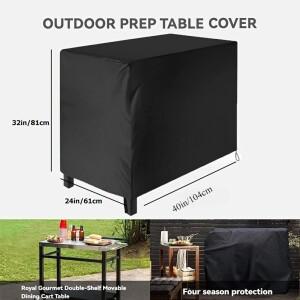 야외 식사 카트 커버, 방진 준비 테이블 방풍 파티오 평상형 작업대