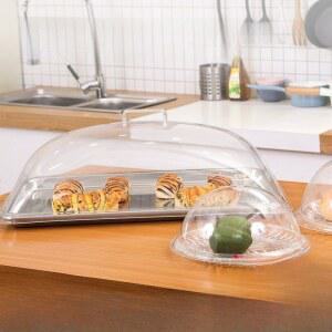 투명 방진 플라스틱 커버 직사각형 트레이 베이킹