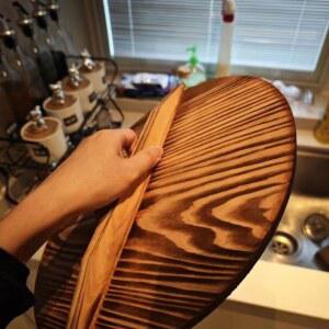 전통적인 만능 전나무 34CM 냄비 나무 뚜껑 방열 22