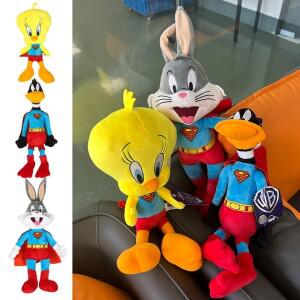 Looney Tunes 슈퍼 맨 버그 토끼 플러시 장난감 Daffy Duck Tweety Bird 만화 애니메이션 인형 동물 어린이