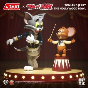 톰과 제리 지휘자 장면 빌딩 장난감 만화 캐릭터 관절 움직일 수있는 피규어 모델 데스크탑 장식품 어린이