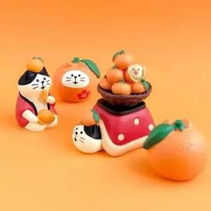 귤냥이 고양이피규어 미니어처 귤고양이 인테리어 미니