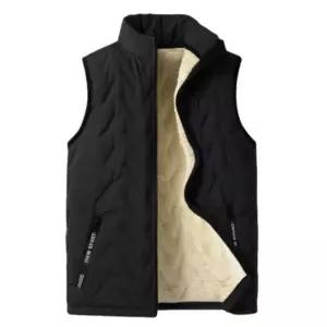 남성 겨울 뽀글이 후리스 베스트 하프넥 양털 기모 조끼