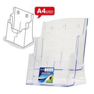 유니온플러스 아크릴 진열대 홍보물 브로슈어 1개 꽂이 카다로그 지 A4 거치대 잡 팜플렛 비치대 LWDA6F33