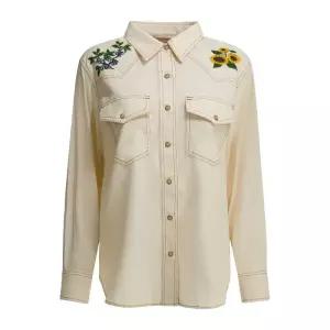 웨스턴 자수 캐주얼 셔츠 FWCAM0010UT2819104 WHITE