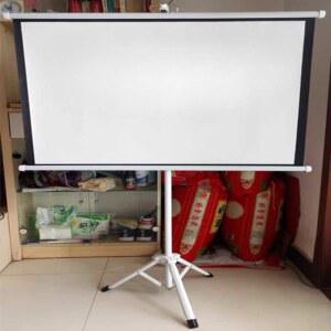 캠핑용 빔스크린 접이식 휴대용 화이트 이동식 40인치 43 차박 롤러블